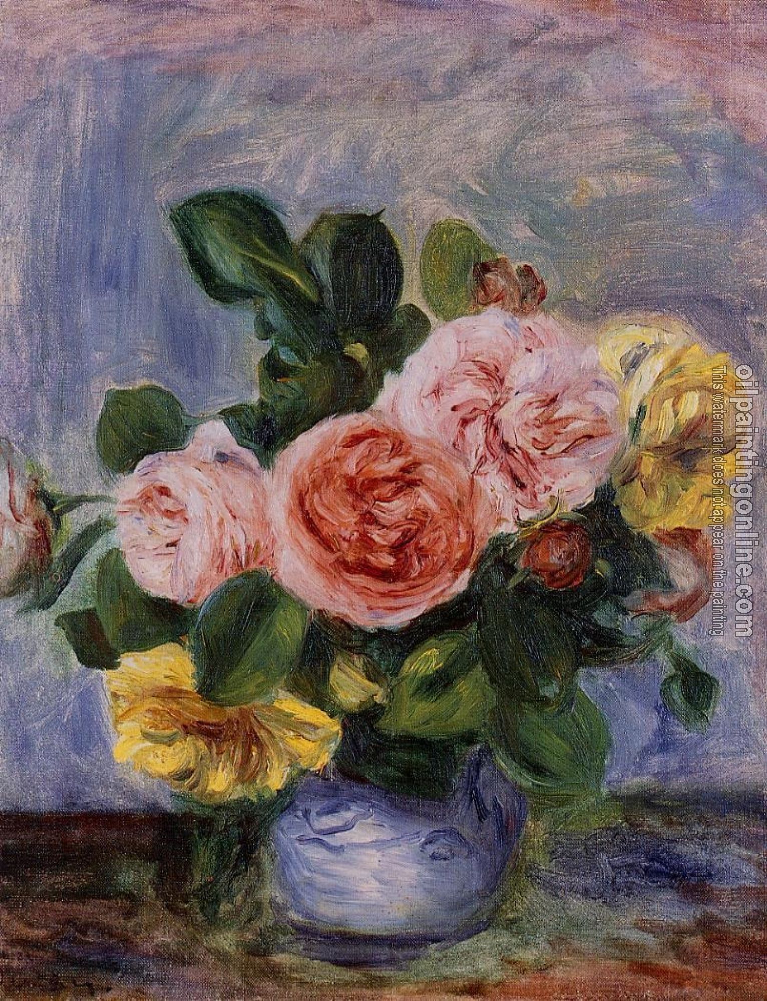 Renoir, Pierre Auguste - Roses in a Vase